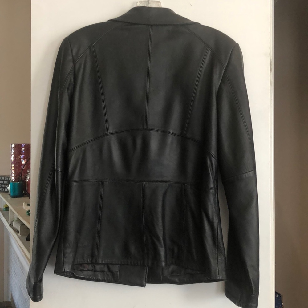 Genuine Leather Covington Button Up Jacket, Small - image 6